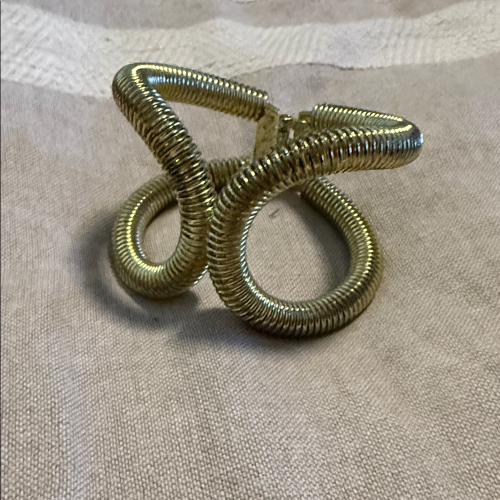 Gold Coil Statement Bracelet